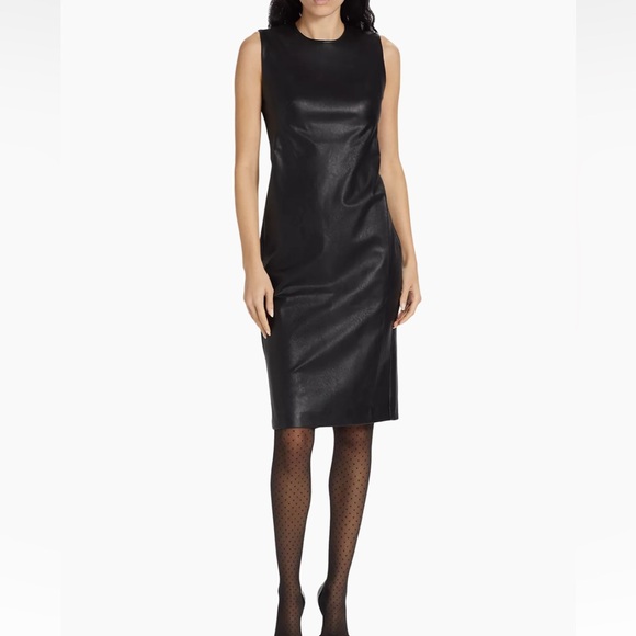 Spanx Faux Leather Sheath Dress - Picture 3 of 7
